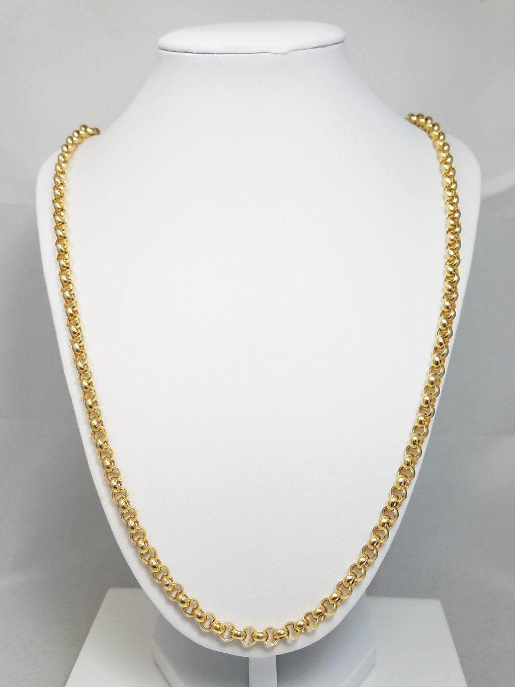 14K Yellow Gold Rolo Link 30" Necklace