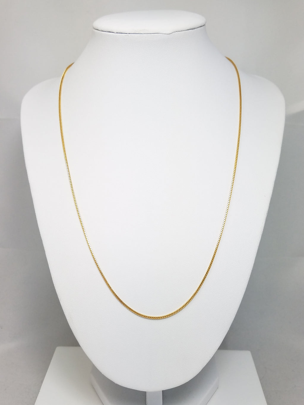 14k Yellow Gold Solid Micro Franco Link 20" Necklace