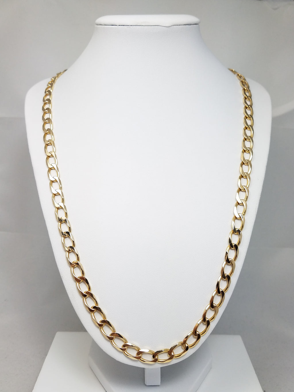 Sporty 24" Solid 14k Yellow Gold Fancy Link Chain Necklace Italy