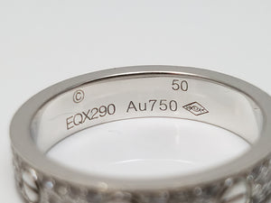 Flashy 18k White Gold Cubic Zirconia Ring Band
