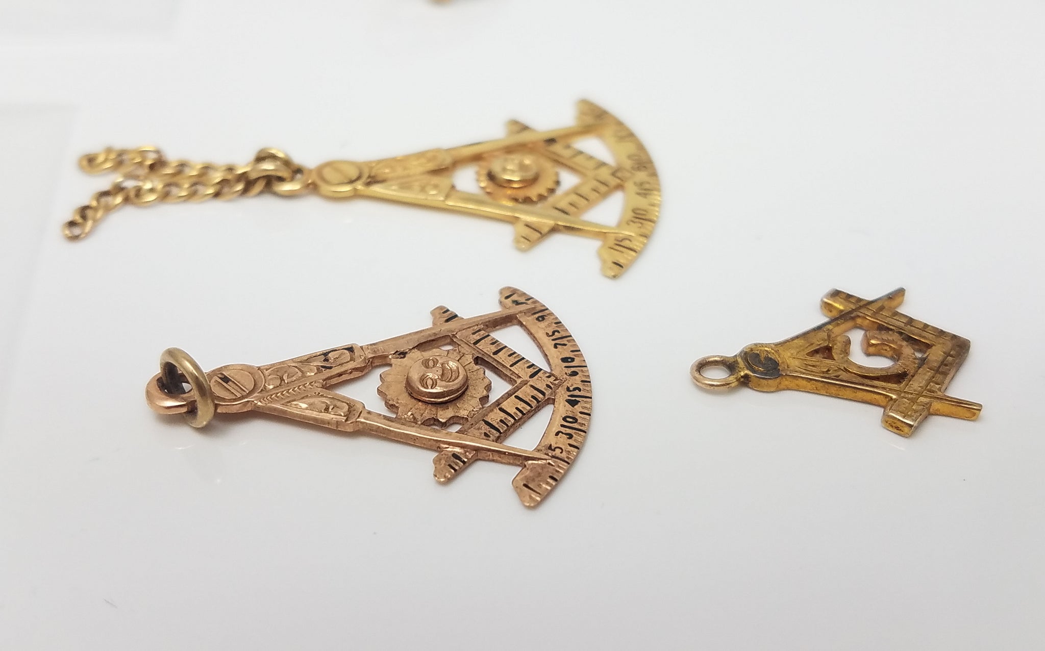 Vintage 10k & 14k Gold Masonic Jewelry Lot