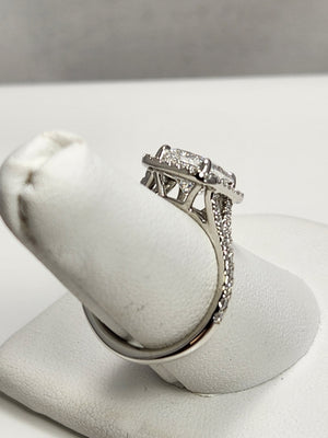New! GIA 3.00ct F-SI2 Natural Diamond Platinum Engagement Ring
