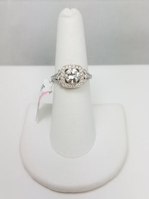 Natural Diamond 14k White Gold Engagement Ring