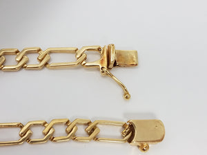 18.25" Solid 14k Yellow Gold Fancy Link Chain Necklace