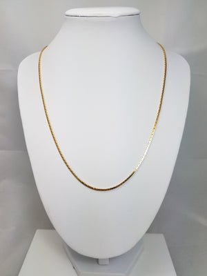 19.5" 14k Yellow Gold Link Chain Necklace Italy