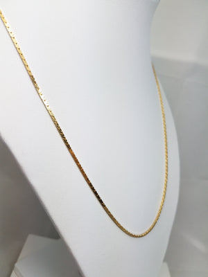 19.5" 14k Yellow Gold Link Chain Necklace Italy