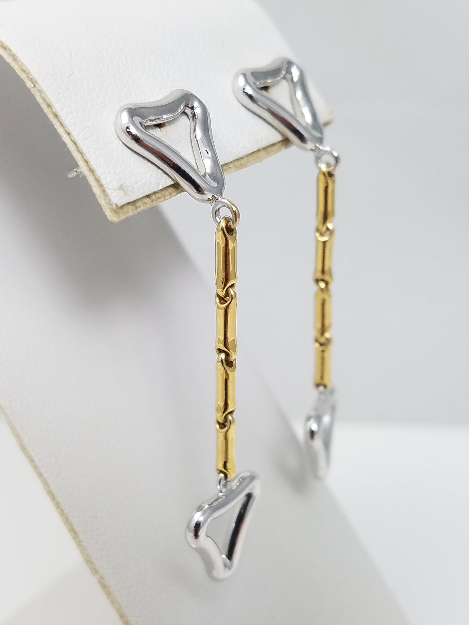 $2000 Chimento 18k White & Yellow Gold Dangle Earrings
