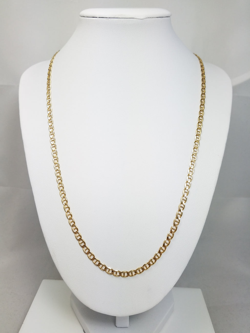 21" 14k Solid Yellow Gold Anchor Link Chain Necklace Italy