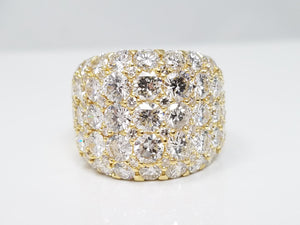 Fabulous 6ctw Natural Diamond 18k Gold Nova Styling Ring