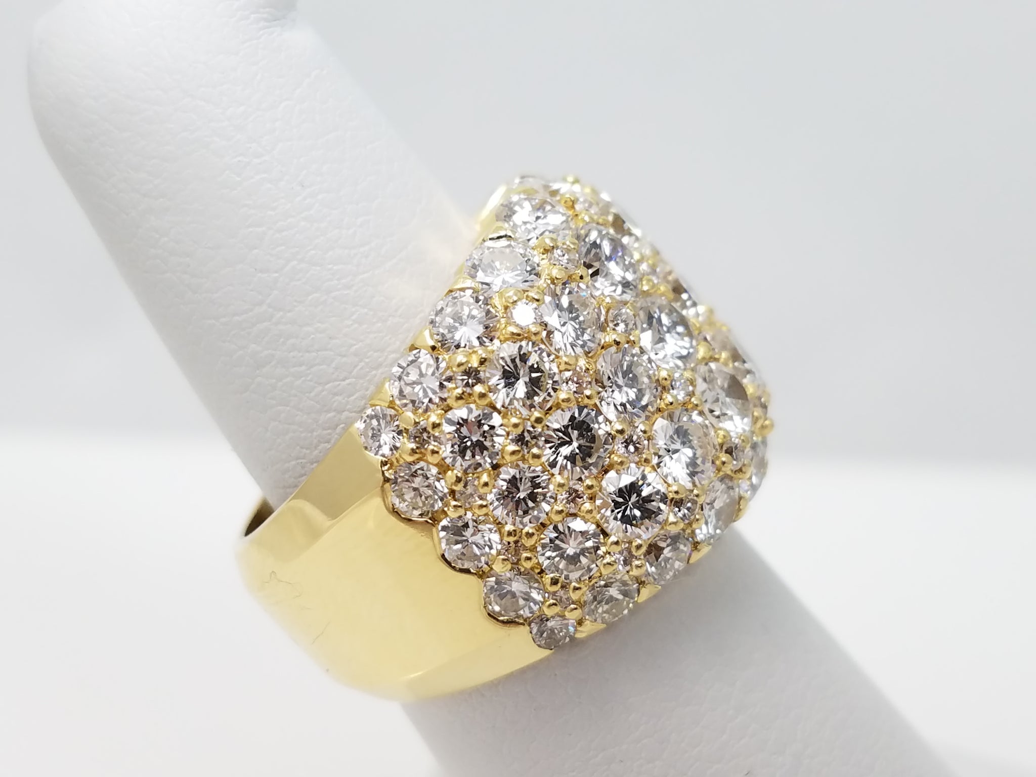 Fabulous 6ctw Natural Diamond 18k Gold Nova Styling Ring