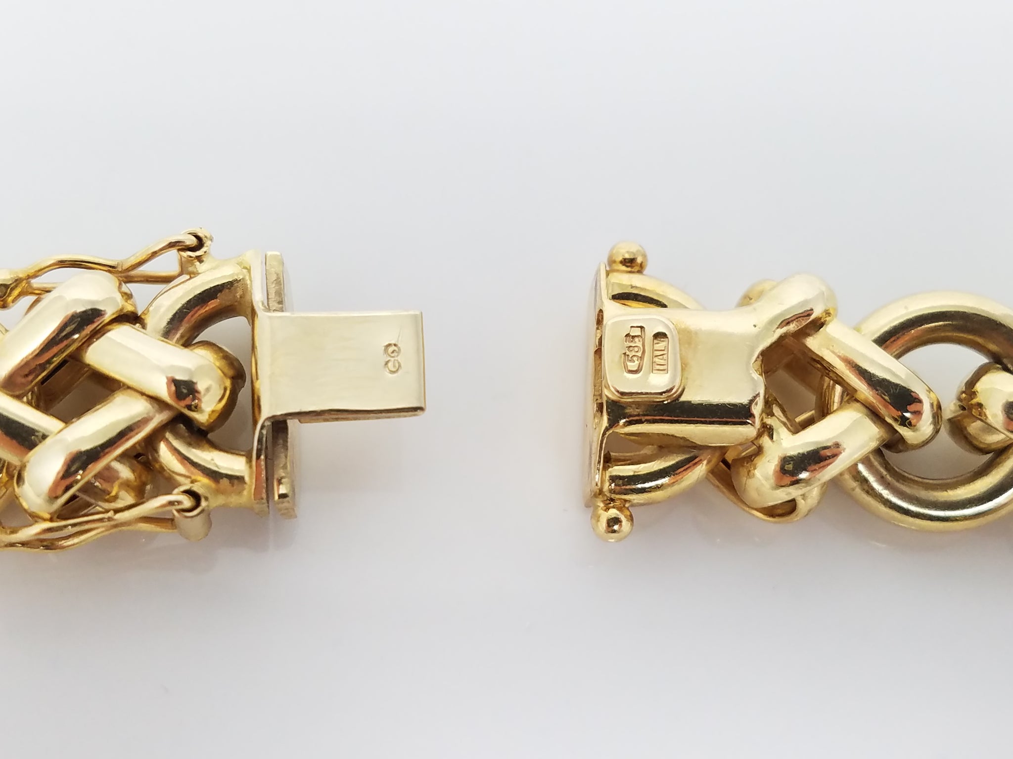 8" Bracelet 18" Necklace 14k Hollow Gold 26" Total Italy