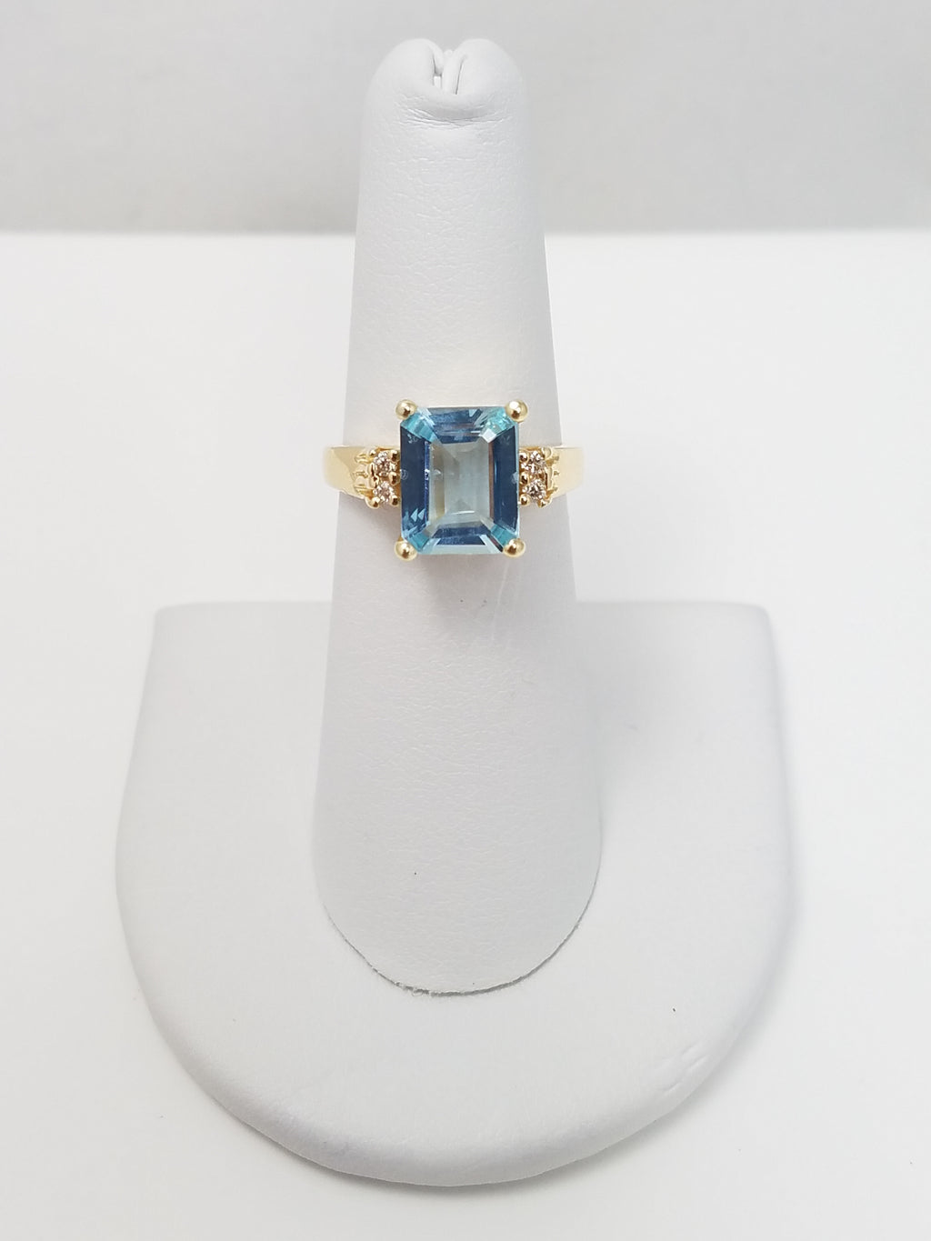 2ct. Natural Aquamarine Diamond 14k Gold Ring