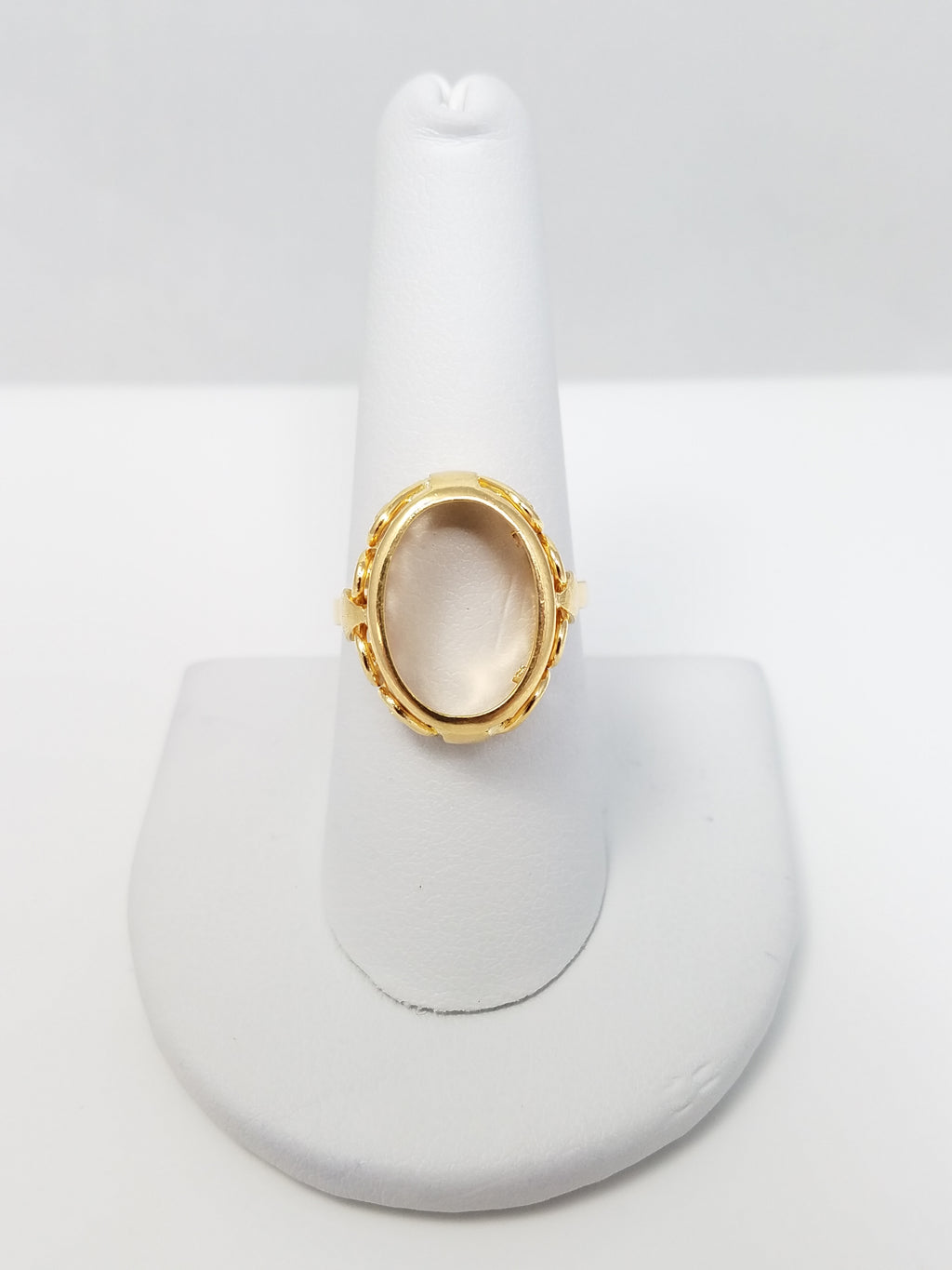Decorative Vintage 18k Yellow Gold Ornate Ring Mount