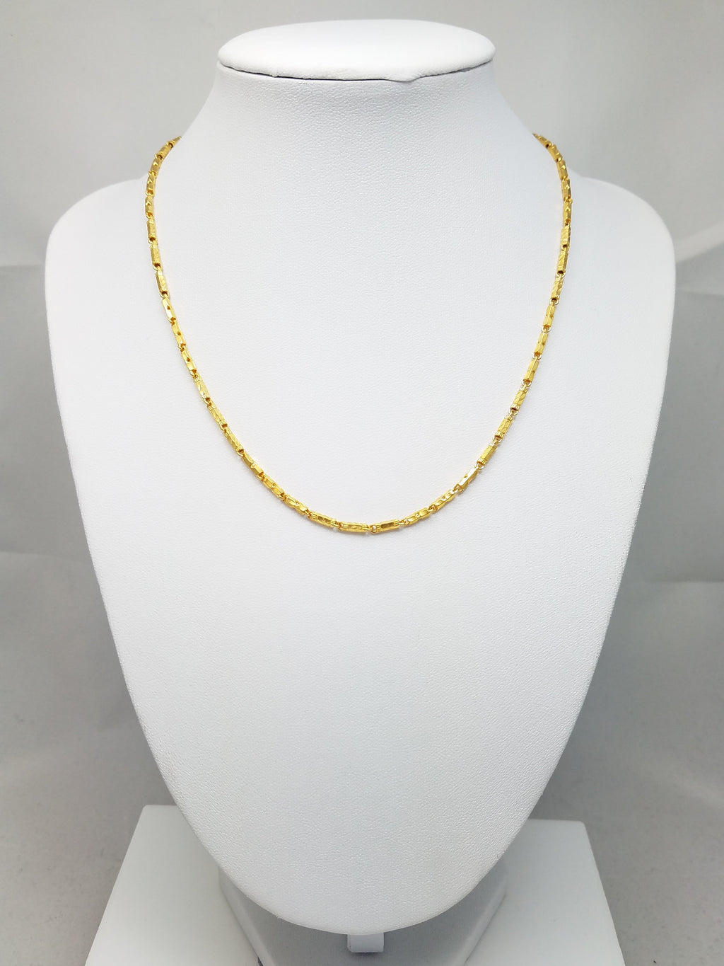 Exquisite Solid 22.9k Yellow Gold Fancy Link Chain Necklace
