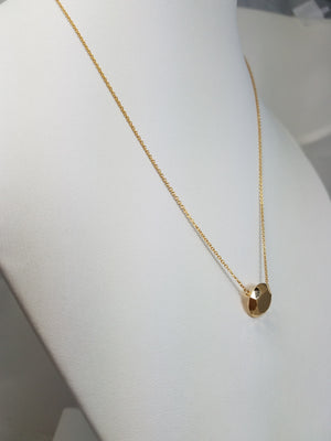 15" Tiffany & Co. 18k Yellow Gold Faceted Pendant Necklace
