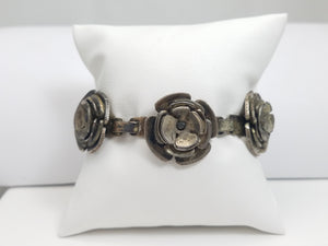 WWII Handmade Silver "Trench Art" 6" Bracelet