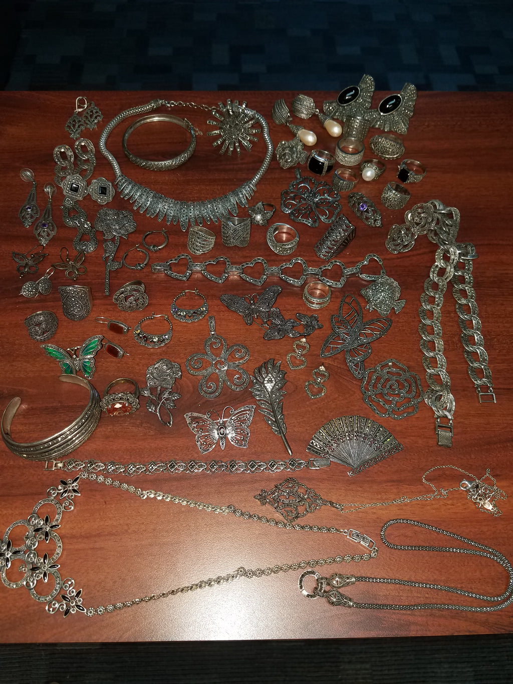 *Estate Store Closing* Sterling Silver + Marcasite Jewelry Lot