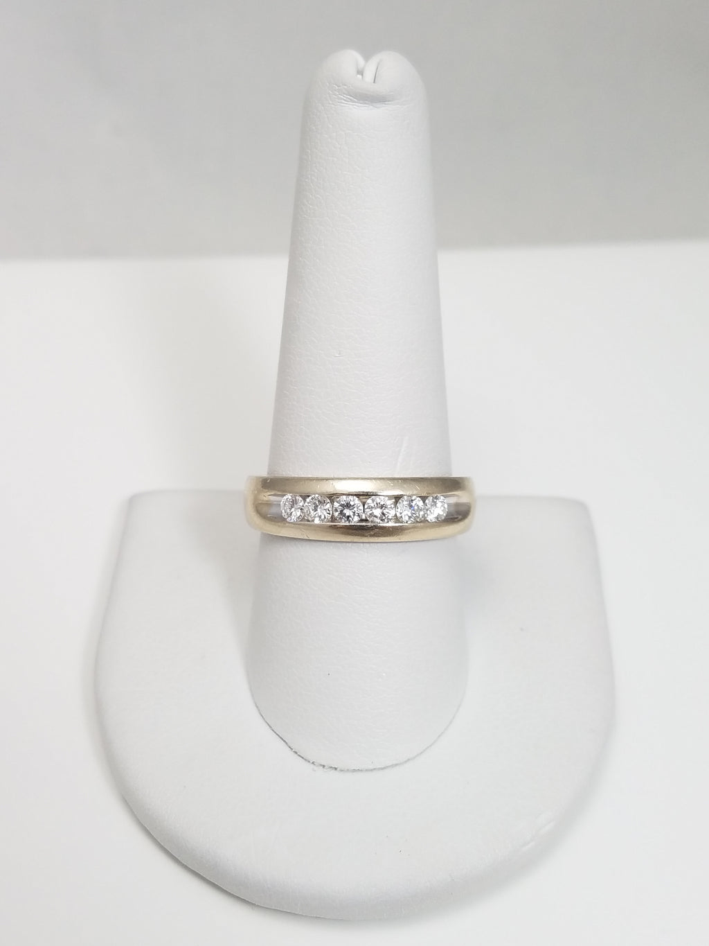 Classic 14k White Gold Natural Diamond Anniversary Ring Band