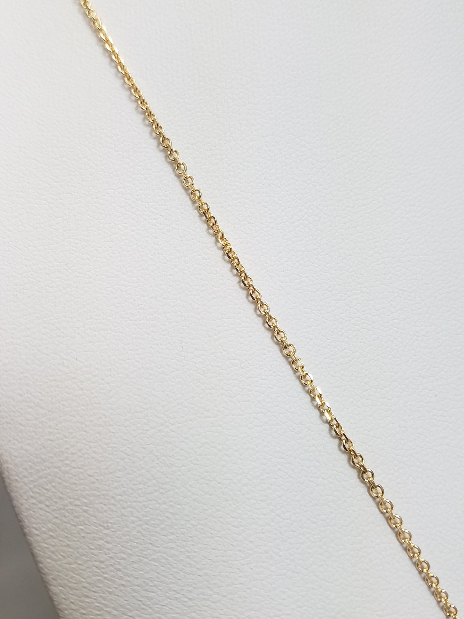 20" Playful Natural Diamond 14k Yellow Gold Pendant Necklace