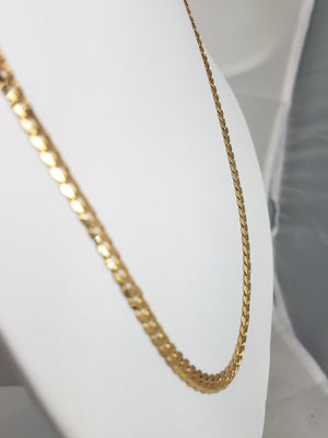 New 20" Solid 14k Yellow Gold Curb Link Chain