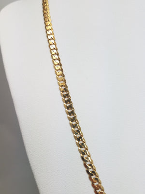 New 20" Solid 14k Yellow Gold Curb Link Chain