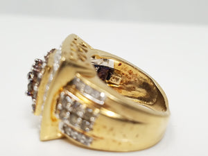 Scintillating 10k Yellow Gold Natural Diamond Custom Ring