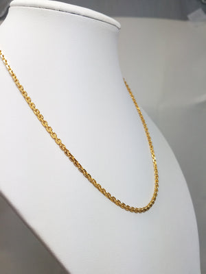 Radiant 20.5k Yellow Gold Anchor Link 16" Necklace