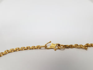 Radiant 20.5k Yellow Gold Anchor Link 16" Necklace