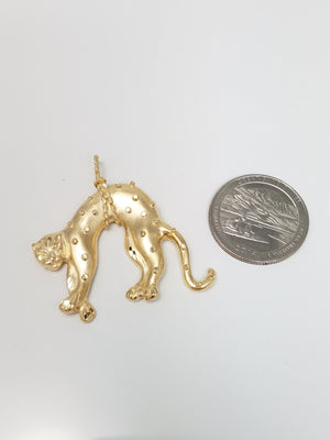 Wild Cheetah Pendant in 14k Yellow Gold