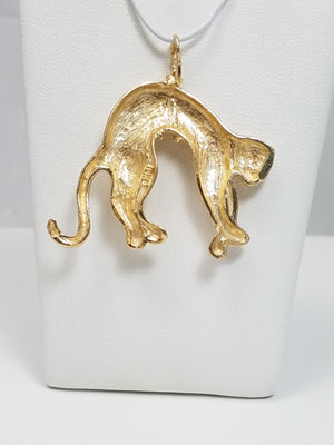 Wild Cheetah Pendant in 14k Yellow Gold