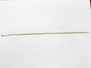 14k Two-Tone Gold Fancy Link 10" Bracelet/Anklet