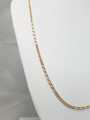 20.5" Solid Fancy Link Necklace in 18k Yellow Gold