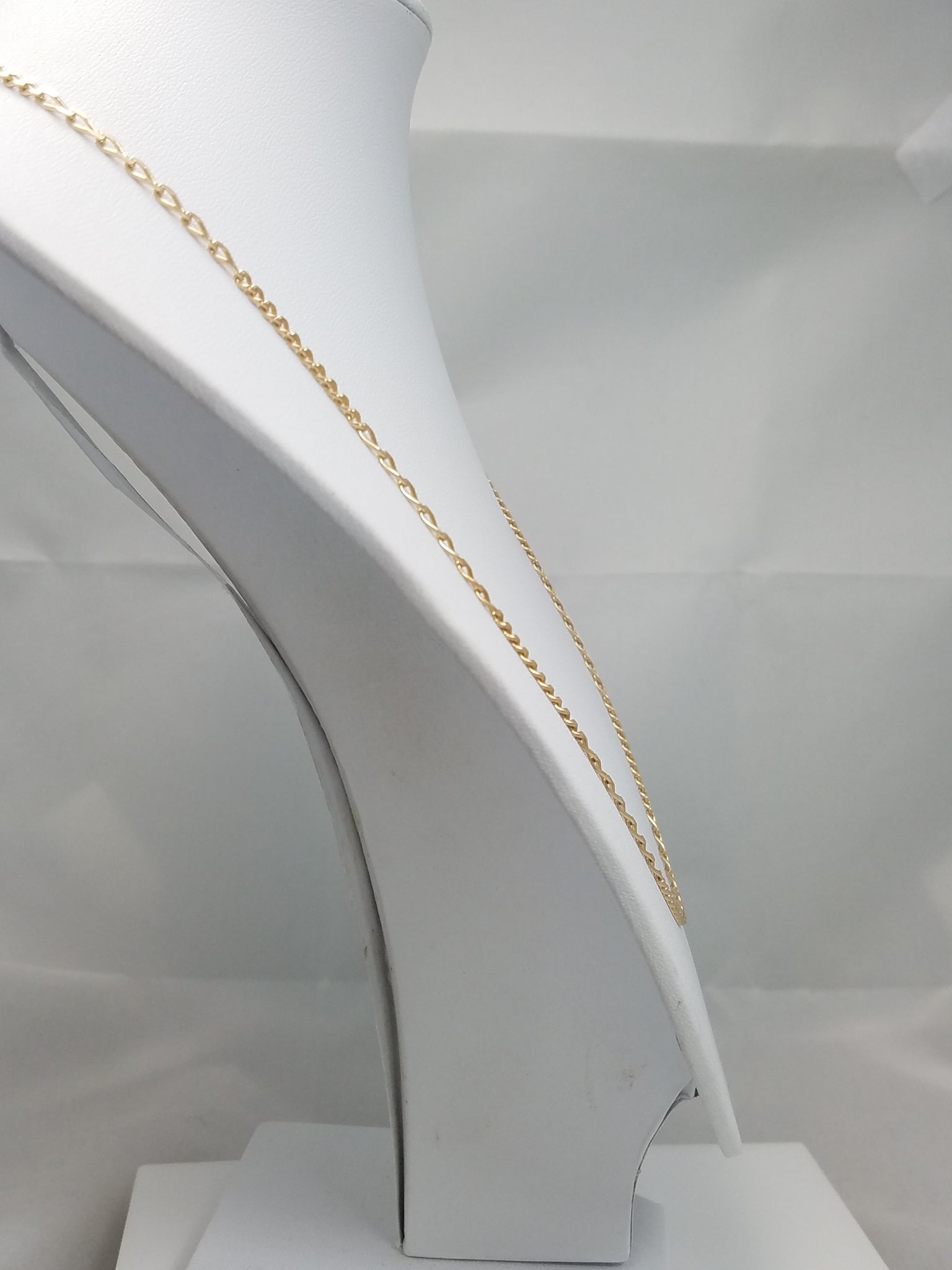 20.5" Solid Fancy Link Necklace in 18k Yellow Gold