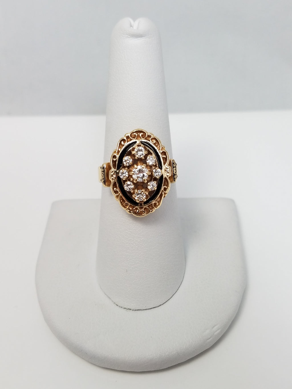 Vintage 14k Yellow Gold Natural Diamond Ring