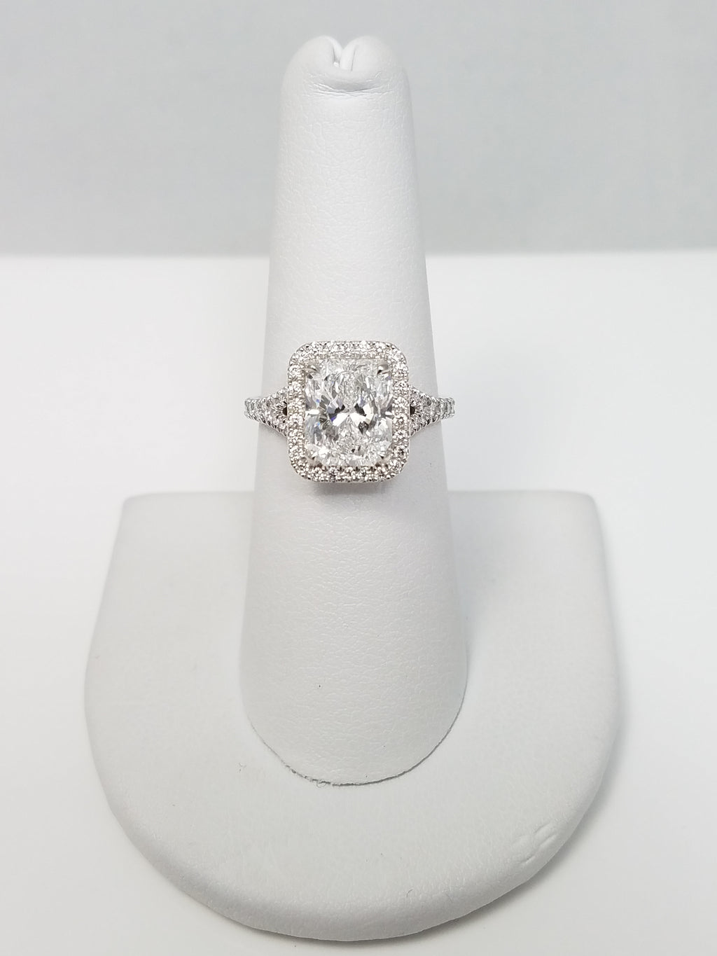 New! GIA 3.00ct F-SI2 Natural Diamond Platinum Engagement Ring