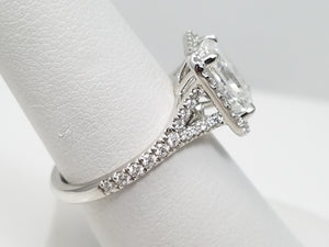 New! GIA 3.00ct F-SI2 Natural Diamond Platinum Engagement Ring