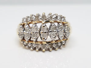 Elegant 10k Yellow Gold Natural Diamond Ring Band