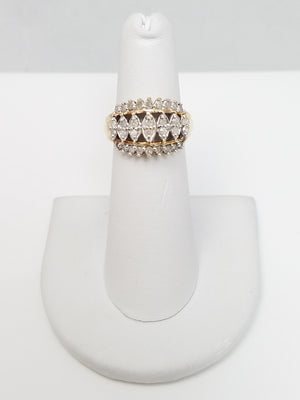 Elegant 10k Yellow Gold Natural Diamond Ring Band