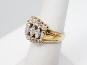 Elegant 10k Yellow Gold Natural Diamond Ring Band