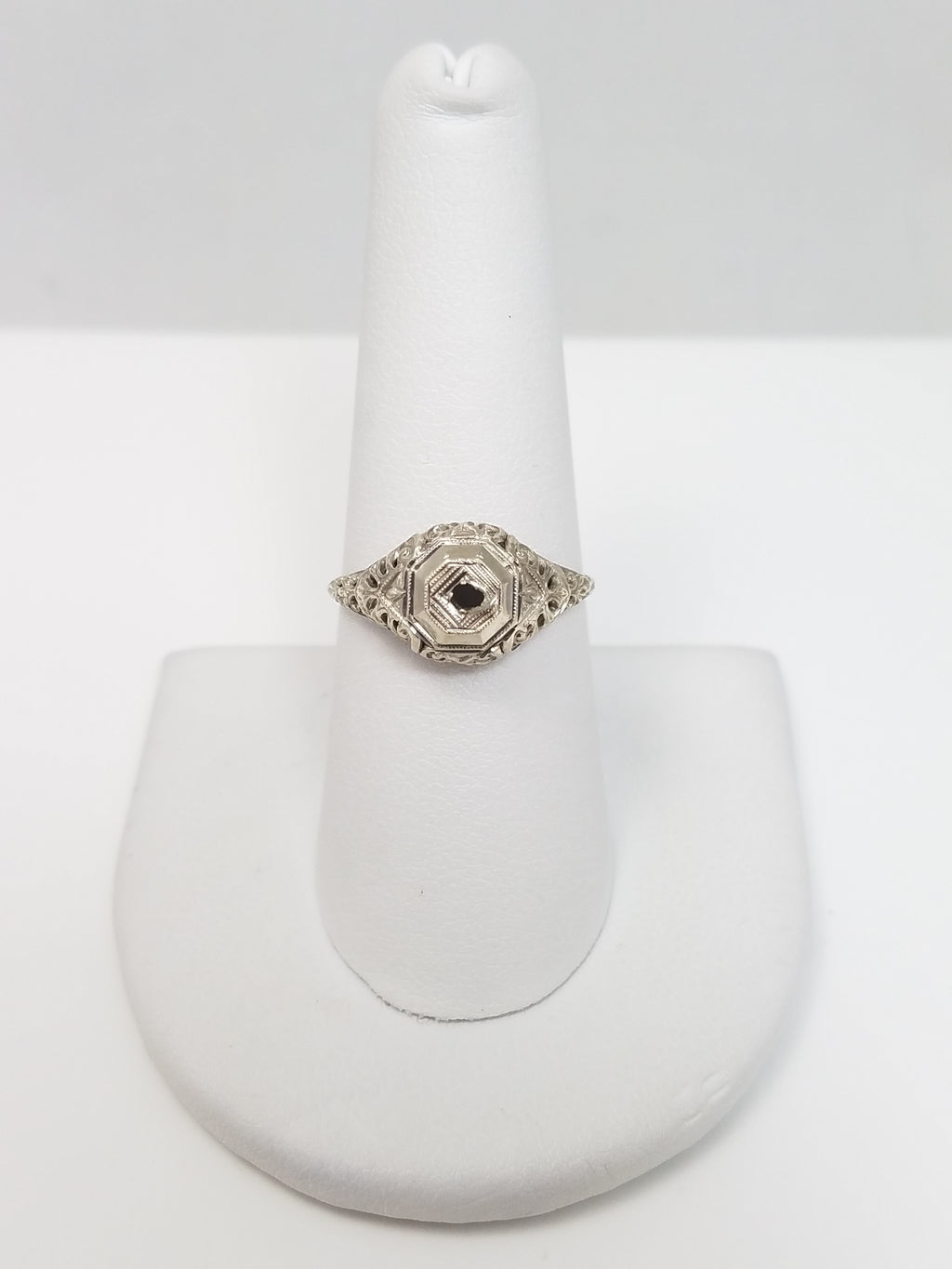 Art Deco 18k White Gold Ring Mount