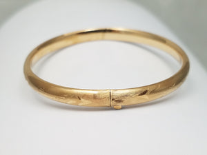 5.25" Baby/Child 14k Yellow Gold Hollow Bangle