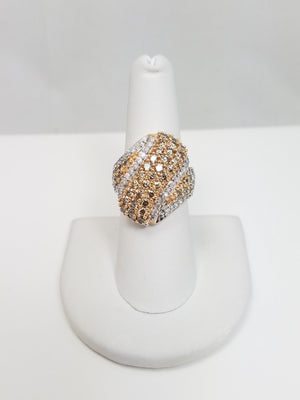 Glamorous 10k Yellow Gold Natural Diamond Custom Ring