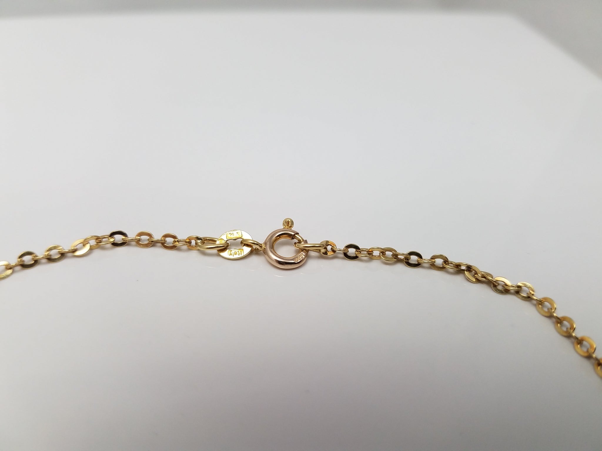 19.5" Solid Micro Link Necklace in 14k Yellow Gold