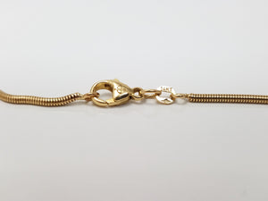 Classic 20.5" Solid 14k Yellow Gold Snake Chain Necklace Italy