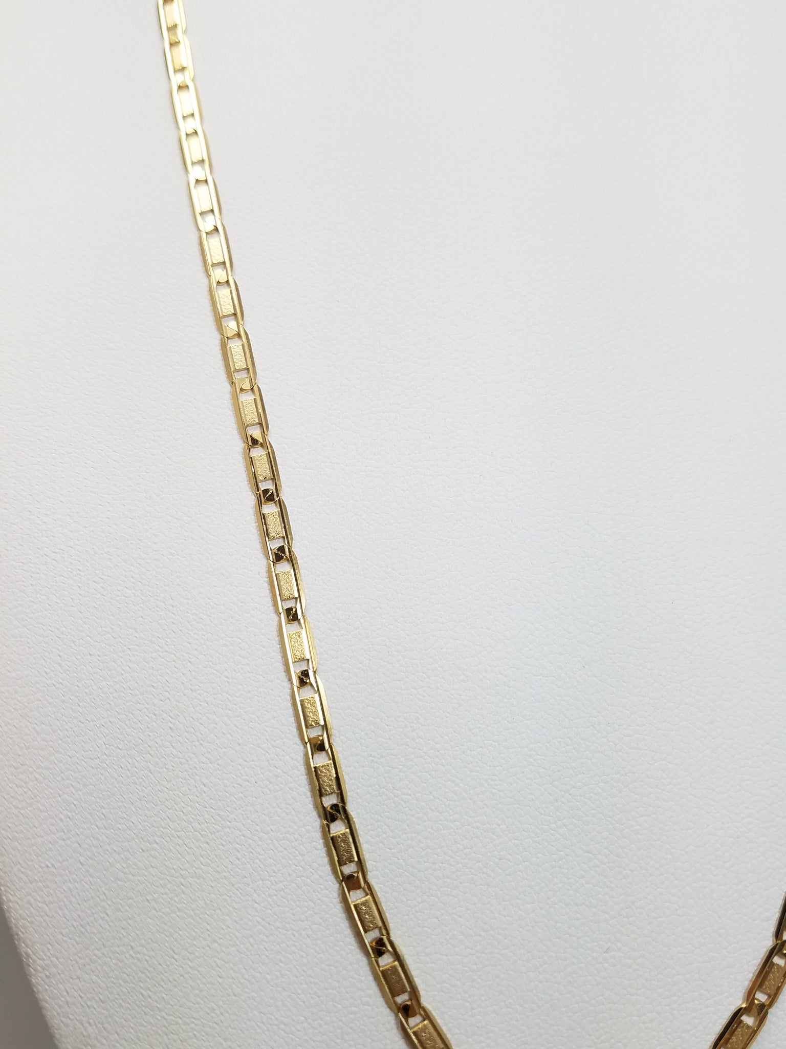 Unique Solid Fancy Link 14k Yellow Gold 20" Necklace