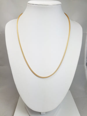 3D Hollow Mesh Link 14k Yellow Gold 18" Necklace