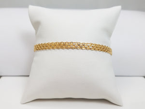 Bismark Link 7" Bracelet in Solid 14k Yellow Gold