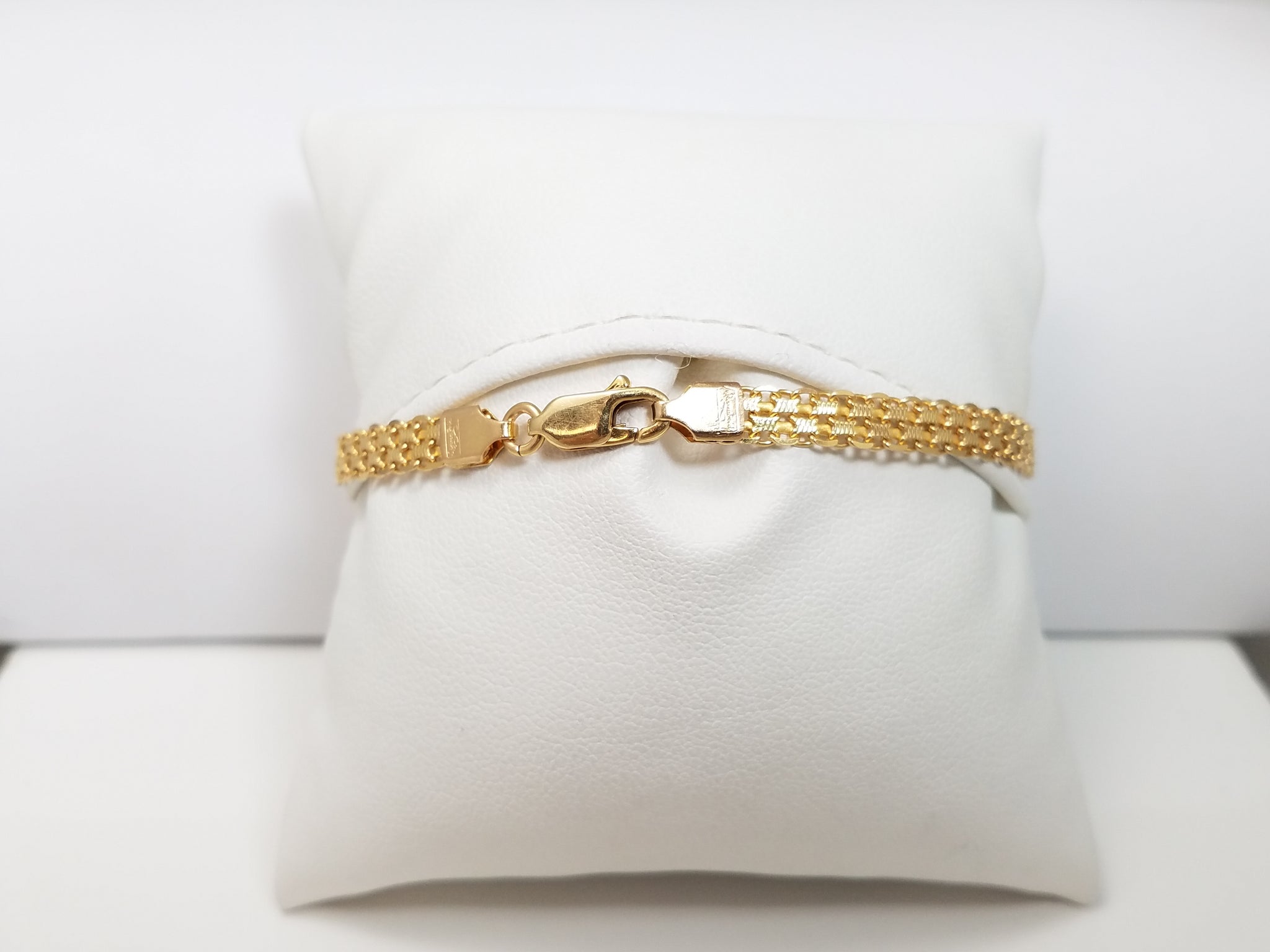 Bismark Link 7" Bracelet in Solid 14k Yellow Gold