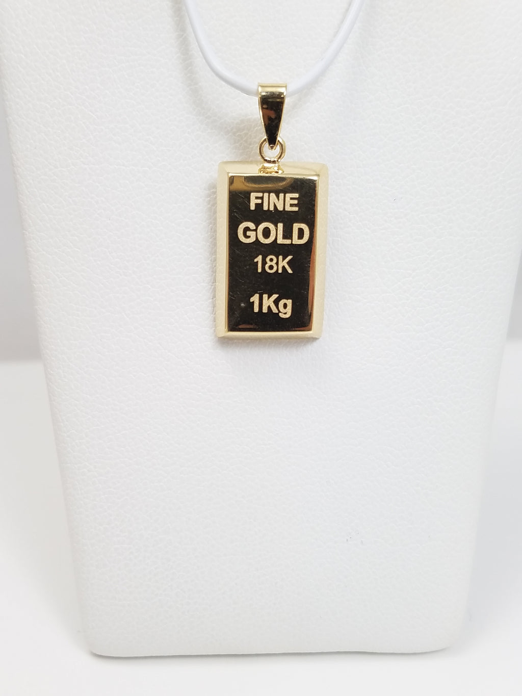 Sweet 18k Yellow Gold Hollow Ingot Pendant