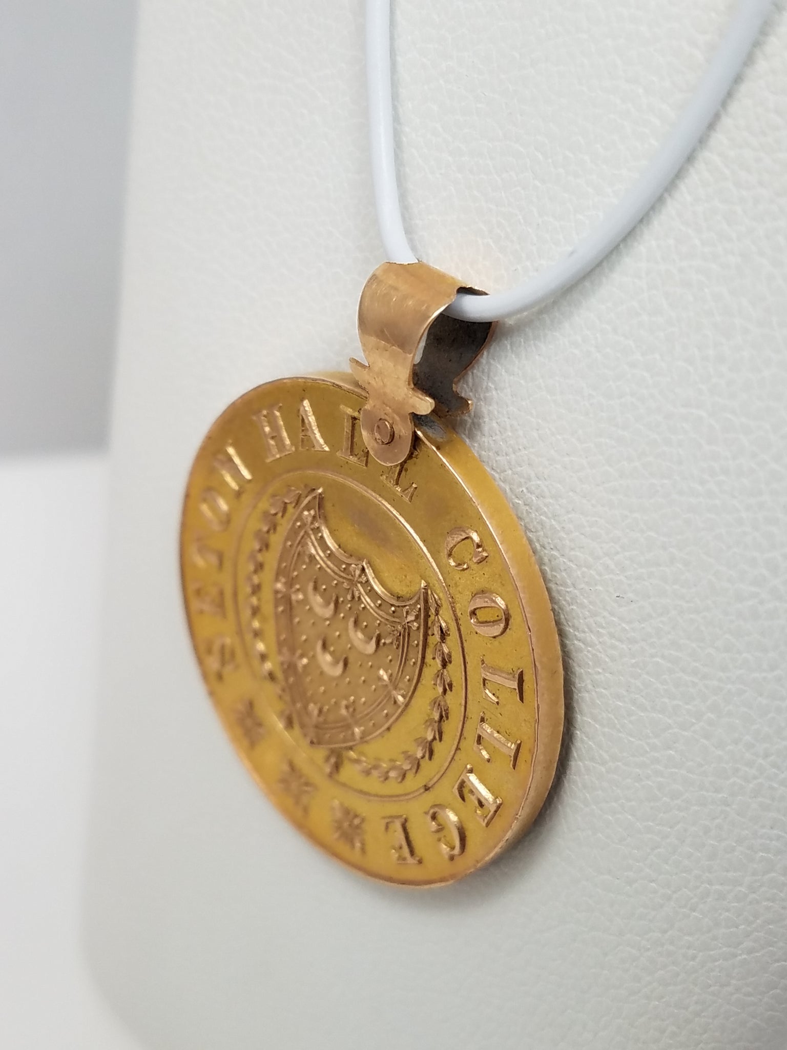 1909 Seton Hall College Graduate 9k Yellow Gold Pendant